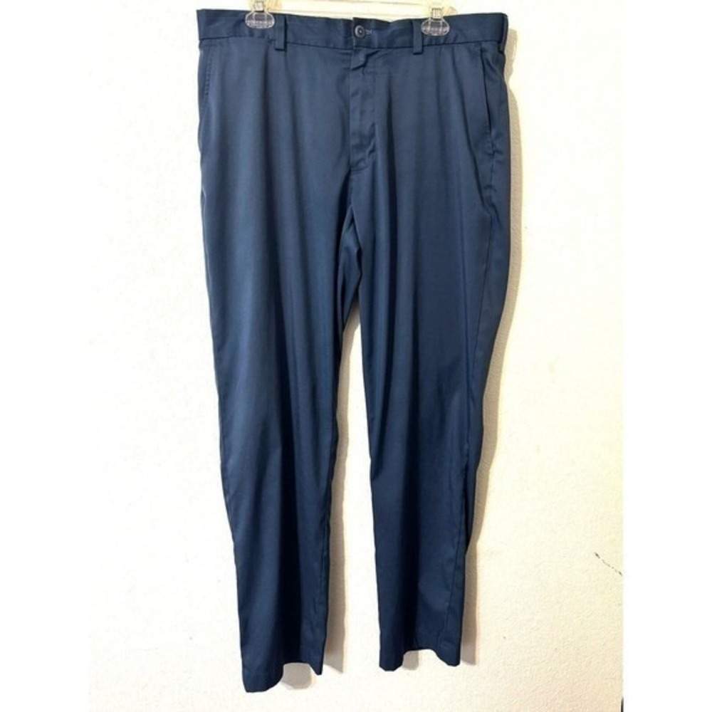 Brooks Brothers Men's Pants‎ Clark Fit Navy Blue Polyester Spandex Dress Preppy